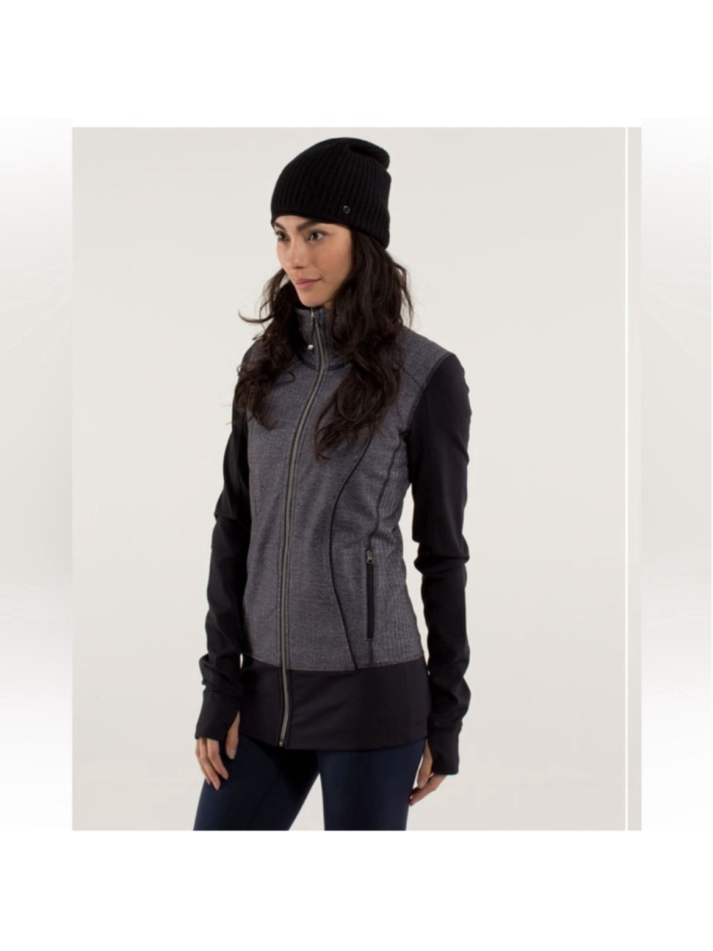 Lululemon Nice Asana Jacket *Herringbone
Heathered Slate / Black / Black sz 6